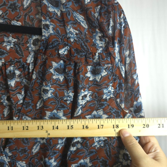 Veronica Beard Anjali Silk Floral Wrap Mini Dress Women's Size 4 Long Sleeve - Picture 5 of 8